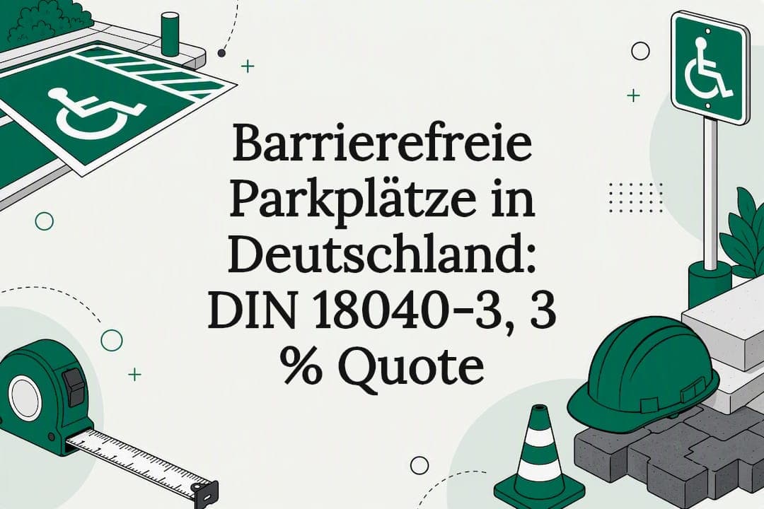 Barrierefreie Parkplätze in Deutschland: DIN 18040-3, 3 % Quote