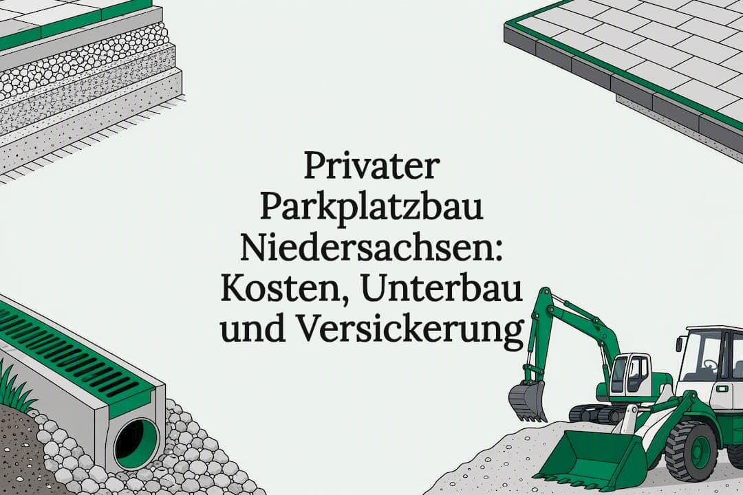 Privater Parkplatzbau Niedersachsen: Kosten, Unterbau und Versickerung