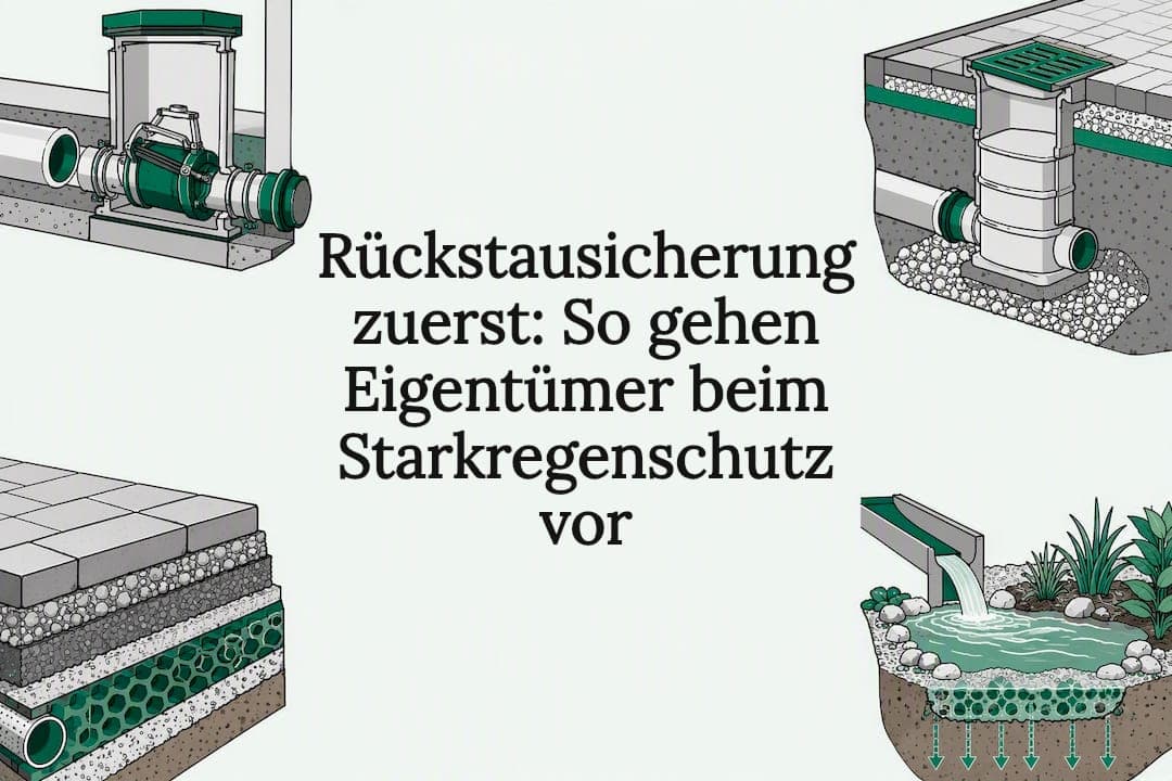 Rückstausicherung zuerst: So gehen Eigentümer beim Starkregenschutz vor