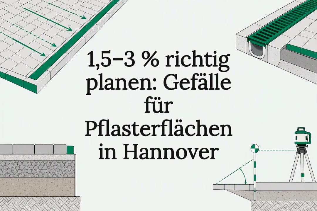 1,5–3 % richtig planen: Gefälle für Pflasterflächen in Hannover